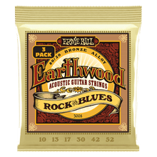 Load image into Gallery viewer, ERNIE BALL 2008 EARTHWOOD ROCK AND BLUES W/PLAIN G 80/20 BRONZE ACOUSTIC GUITAR STRINGS - 10-52 GAUGE