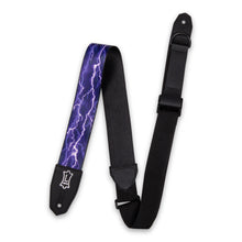 Load image into Gallery viewer, Levy&#39;s MPRH-18 Right Height Polyester Guitar Strap - Lightning Motif
