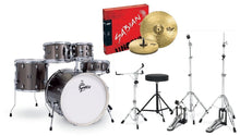 Load image into Gallery viewer, Gretsch Drums Energy 5-Piece Drum Set with Hardware Package & Cymbals - Grey Steel