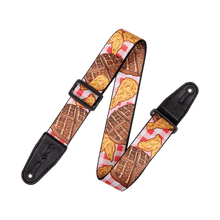 Charger l'image dans la galerie, Levy's MPD2-118 Polyester Guitar Strap -Chicken & Waffles Motif