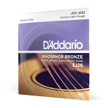 Load image into Gallery viewer, D’addario EJ26 - Phosphor Bronze CUSTOM LIGHT 11-52