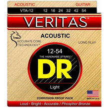Load image into Gallery viewer, DR Strings VTA-12 Veritas Coated Core Technology Acoustic Guitar Strings Light Gauge 12-54