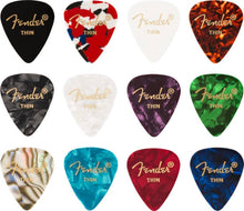 Load image into Gallery viewer, Fender Celluloid Medley Picks -351 Shape, 12 Packs - Various Gauges