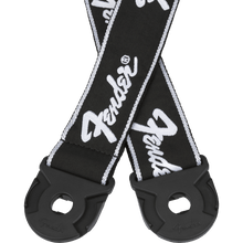 Charger l'image dans la galerie, Fender Quick Grip Locking End Strap, 2'' - Black with White Running Logo