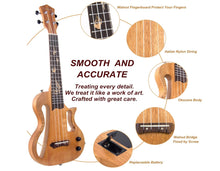 Charger l'image dans la galerie, Silent Ukulele, Lotkey 23 Inch Okoume Body Electric Ukulele - PRE OWNED
