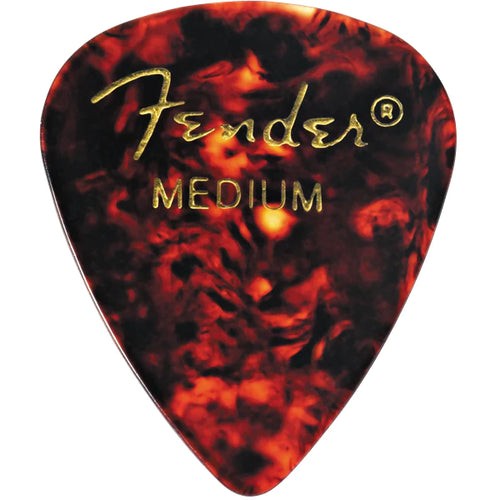 Fender Guitar Pick 351 Shape Classic Celluloid  - Tortoise Shell - Medium - 10 Pack-(8268421923071)