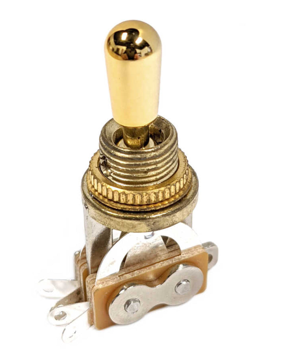 3-way Toggle Switch - Gold /w Gold Metal Tip