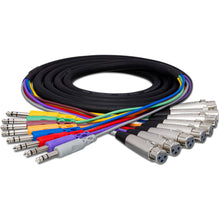 Load image into Gallery viewer, Hosa STX-802F Balanced 2 Meter Fan to Fan XLRF Audio Snake with TRS Returns