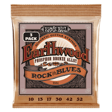 Charger l'image dans la galerie, ERNIE BALL 2151 EARTHWOOD ROCK AND BLUES W/PLAIN G PHOSPHOR BRONZE CORDES DE GUITARE ACOUSTIQUE - 10-52 GAUGE