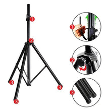Load image into Gallery viewer, Heavy Duty Tripod Speaker Stand with Speaker Mounting Plate