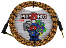 Load image into Gallery viewer, Pig Hog 10FT Instrument Cable - 1/4 Male Straight to 1/4 Male Right Angle