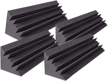 Load image into Gallery viewer, 4 pack acoustic studio bass traps foam panels for sound absorption and noise reduction