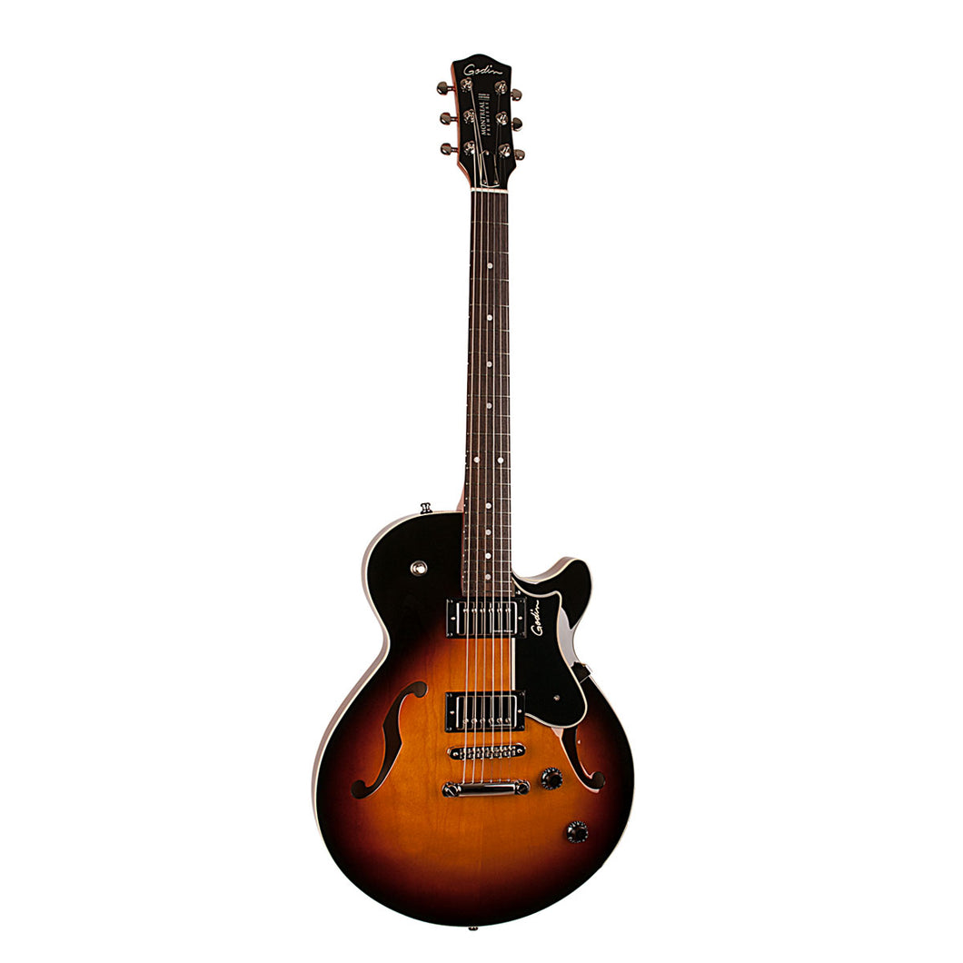 Godin 036622 Montreal Premiere Sunburst HG 6 String RH Hollowbody Guitar MADE In CANADA - PRE  OWNED