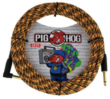Load image into Gallery viewer, Pig Hog Orange Graffiti - 20FT Right Angle Instrument Cable