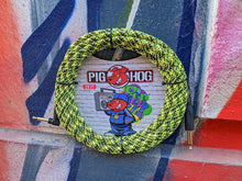 Load image into Gallery viewer, Pig Hog Yellow Graffiti - 20FT Right Angle Instrument Cable