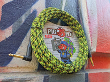 Load image into Gallery viewer, Pig Hog Yellow Graffiti - 20FT Right Angle Instrument Cable