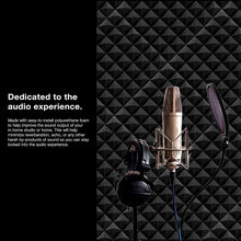 Charger l'image dans la galerie, Cales pyramidales en mousse pour panneau de studio acoustique 5,1 x 30,5 x 30,5 cm insonorisation, absorption acoustique