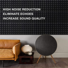 Load image into Gallery viewer, 6 Pack of Acoustic Studio Panel Foam Pyramid Wedges 2" X 12" X 12" Sound-Proofing, Sound Absorption