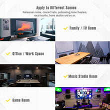 Load image into Gallery viewer, 6 Pack of Acoustic Studio Panel Foam Pyramid Wedges 2" X 12" X 12" Sound-Proofing, Sound Absorption