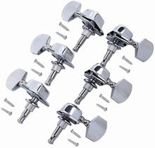 Charger l'image dans la galerie, 3 Gauche 3 Droite Semi-fermé Guitare Cordes Tuning Pegs Tuners Machine Heads Set pour Guitare Électrique/Acoustique, Chrome