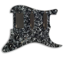 Load image into Gallery viewer, EMG Pro Series Strat Pickguard Collection SL20 Black- SLV/SLV/85 3 Ply Black Pearloid PG-(6580325187778)
