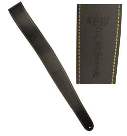 Martin Guitars Leather Guitar Strap w/Embossed Logo, Slim Fit Style - Black