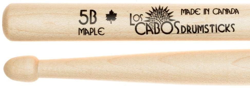 LOS CABOS LCD5BM 5B DRUM STICKS-MAPLE WOOD TIP MADE In CANADA