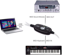 Load image into Gallery viewer, USB to MIDI Cable Converter 2 in 1