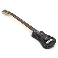 Load image into Gallery viewer, Hofner HOF-HCT-SH-DLX- BK-O Deluxe Shorty Electric Travel Guitar - Black - with Gig Bag