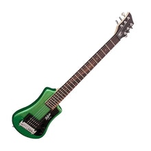 Charger l'image dans la galerie, Hofner HOF-HCT-SH-CG-O Shorty Electric Travel Guitar, Cadillac Green w/Gig Bag