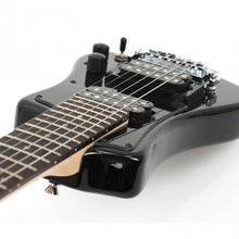 Load image into Gallery viewer, Hofner HOF-HCT-SH-DLX- BK-O Deluxe Shorty Electric Travel Guitar - Black - with Gig Bag