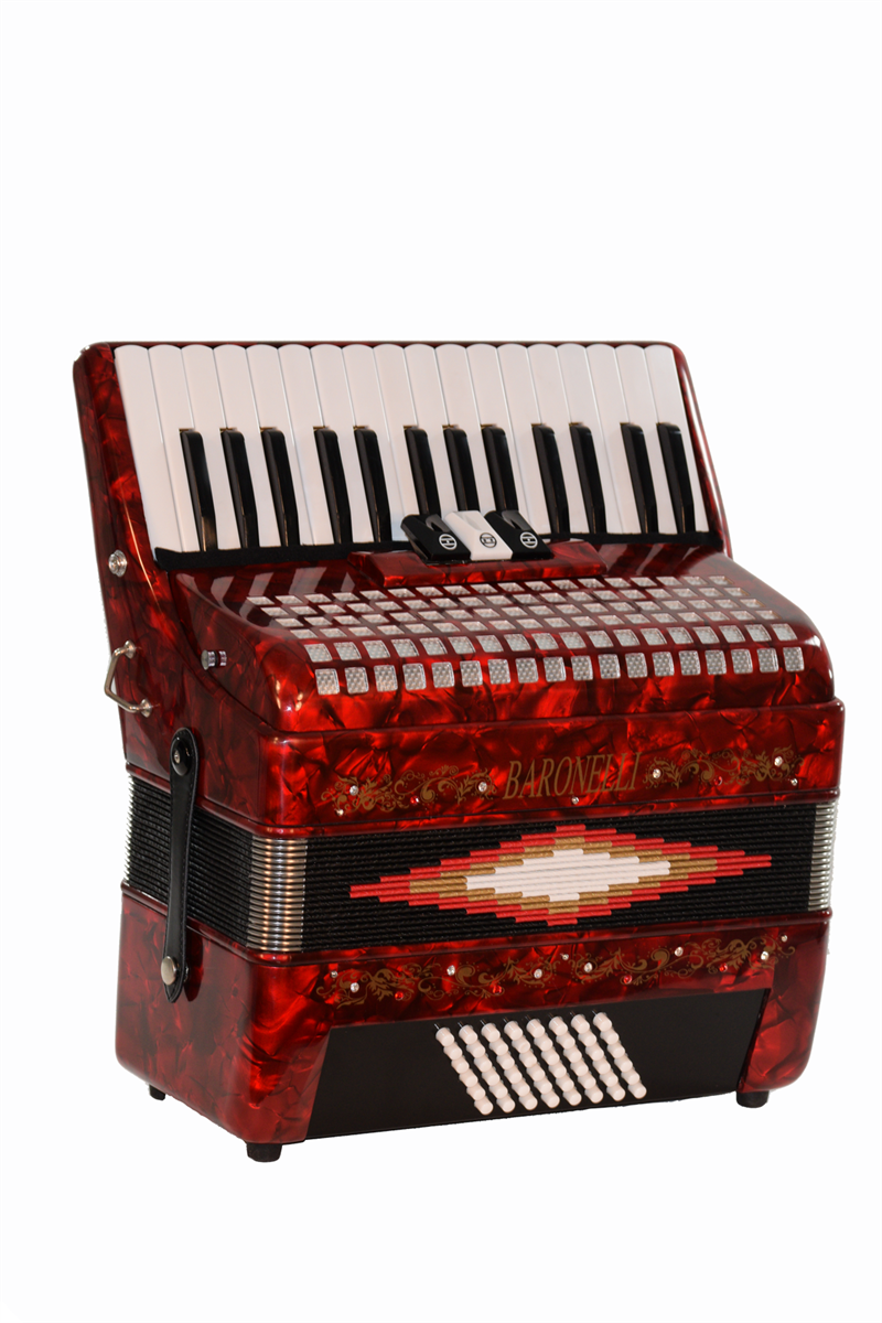Baronelli USA ACPK30 Piano Accordion 30 Keys 48 Bass 3 Switches-(6670429552834)