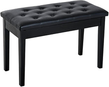 Charger l'image dans la galerie, Deluxe Piano Keyboard Bench Straight Legs, Polished with Music Compartment-(6911580602562)