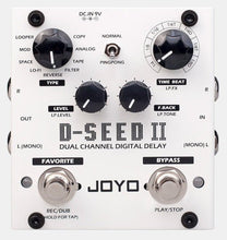 Charger l'image dans la galerie, JOYO D-SEEDII DUAL CHANNEL DIGITAL DELAY AVEC LOOPER Pédale d'effet guitare