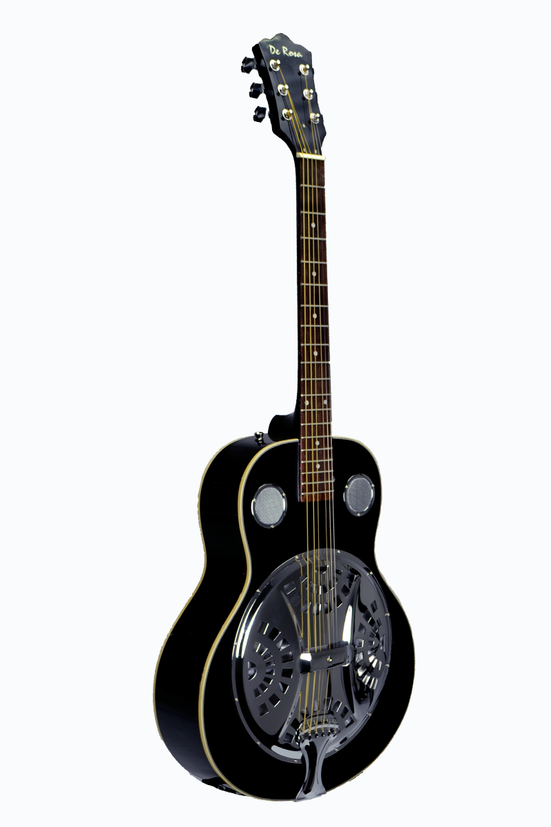 De Rosa USA Resonator Dobro Acoustic Electric Guitar-(6690695905474)