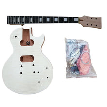Load image into Gallery viewer, Custom Flame Maple Les Paul Style DIY Electric Guitar Kit-(6754473607362)