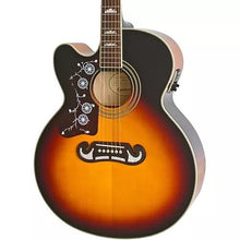 Load image into Gallery viewer, Epiphone J-200EC Studio Left-handed Acoustic-Electric Guitar - Vintage Sunburst-(7757740867839)