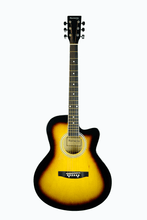 Load image into Gallery viewer, Huntington USA thin line dreadnought cutaway acoustic guitar with basswood plywood body and cutaway design