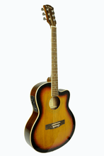 Load image into Gallery viewer, De Rosa USA cutaway acoustic-electric thin body guitar with catalpa top and sapele back and sides.