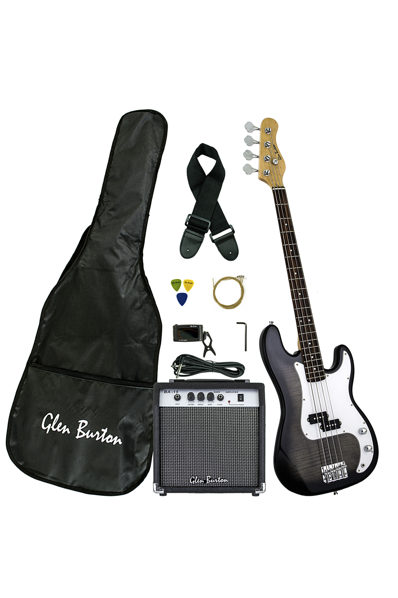Glen Burton USA Solid Body 4 String Electric Bass Guitar Combo Packages