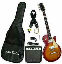 Load image into Gallery viewer, Glen Burton USA Classic Les Paul Style Electric Guitar Package, Includes Amp, Bag, Strap, Cable, Tuner, Picks &amp; Extra Set of Strings
