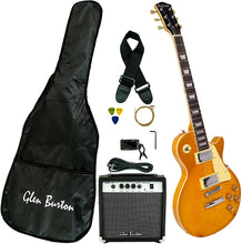 Load image into Gallery viewer, Glen Burton USA Classic Les Paul Style Electric Guitar Package, Includes Amp, Bag, Strap, Cable, Tuner, Picks &amp; Extra Set of Strings
