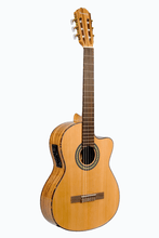 Load image into Gallery viewer, Huntington USA Deluxe Classical Cutaway Acoustic Electric Guitar with spruce top and rosewood fingerboard, 4 band active EQ system.