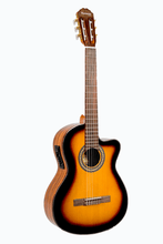 Charger l'image dans la galerie, Huntington USA Deluxe classical cutaway acoustic electric guitar with spruce top and rosewood fingerboard