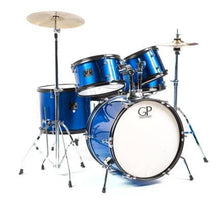 Charger l'image dans la galerie, Granite Percussion JR5 Ensemble de batterie junior 5 pièces avec cymbales, trône et plus