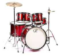 Charger l'image dans la galerie, Granite Percussion JR5 Ensemble de batterie junior 5 pièces avec cymbales, trône et plus