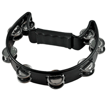 Load image into Gallery viewer, TAMB Half-Moon Plastic Tambourine with 16 double-row stainless steel jingles and cushioned grip