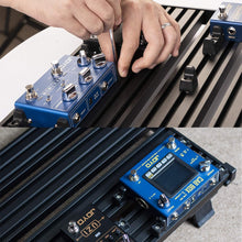 Charger l'image dans la galerie, Pédalier de guitare - Guitto Fixture Blocks Pédalier à effets fixes en alliage d'aluminium super léger avec sac de transport sans velcro (GPB-03 grande taille 66,7 x 33,2 cm)