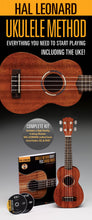 Load image into Gallery viewer, HAL LEONARD UKULELE STARTER PACK Includes a Ukulele, Method Book with Online Audio, and DVD
