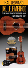 Load image into Gallery viewer, HAL LEONARD UKULELE STARTER PACK Includes a Ukulele, Method Book with Online Audio, and DVD